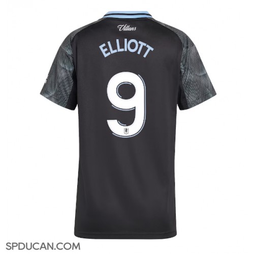 Zenski Nogometni Dres Aston Villa Harvey Elliott #9 Gostujuci 2025-26 Kratak Rukav